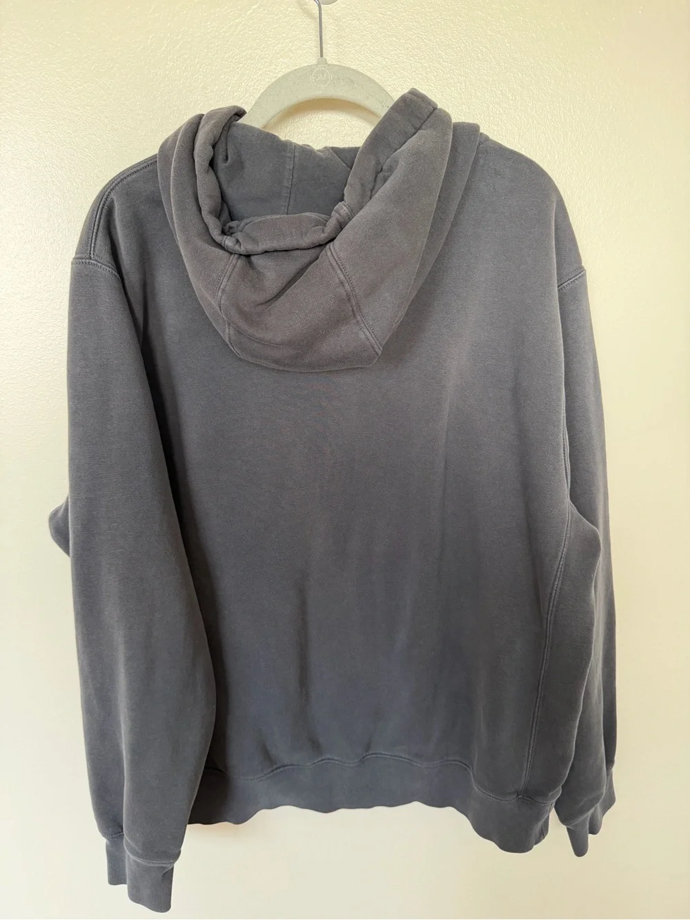 NIKE Charcoal Black Embroidered Check Holded Sweatshirt Hoodie